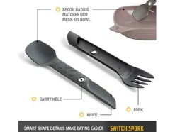 UCO Campingservies|Bestekset `Switch` grey 3-delig