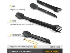 UCO Campingservies|Bestekset `Switch` grey 3-delig