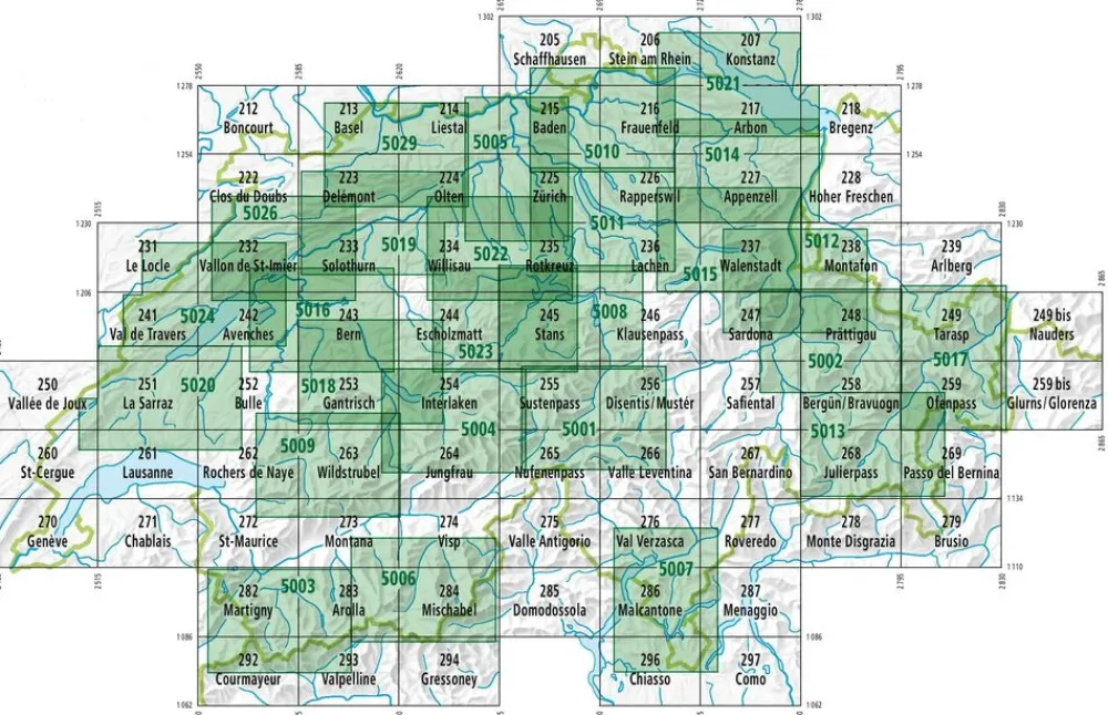 undesamt - Swisstopo Zwitserland|Topografische kaart 255 Sustenpas