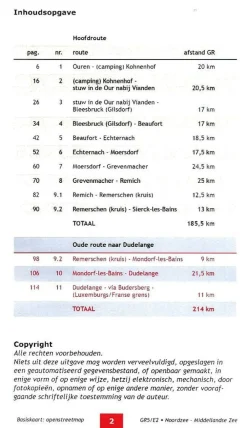 wandelende cartograaf Benelux|Wandelgids GR 5 Luxemburg 2 Ouren-Sierck les bains